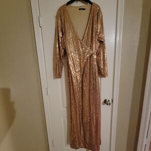 Sequin maxi dress.
